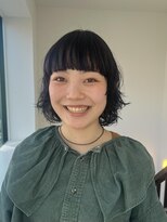 ナループロア ハチ(Nalu pu loa hachi)&nbsp;ボブパーマ/ワイドバング/レイヤーボブ/ダークパープル