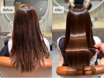 ナル 宇都宮(nalu)の写真/【東武宇都宮】都内出身Stylistによる【髪質改善】指通り滑らかなナチュラルストレート髪へ。[駐車場完備]