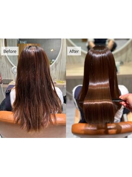 【東武宇都宮】都内出身Stylistによる【髪質改善】指通り滑らかなナチュラルストレート髪へ。[駐車場完備]