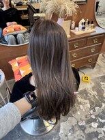 チャプター 問屋町(chapter) 透明感ケアカラーオリーブベージュ顔まわりレイヤーカット韓国