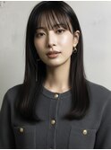 小顔ストレート/艶髪縮毛矯正透明感グレージュ20代30代40代川越