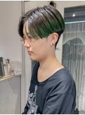 刈り上げショートエンドカラーブリーチ横浜美容室N