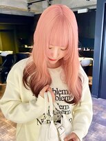 ノエ シンサイバシ(Noe Shinsaibashi)&nbsp;【LIRA】ピンクベージュ エンドカラー デザイン レイヤーカット
