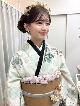 美容堂 ツインお団子ヘア