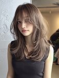 ロングレイヤー×白髪ぼかしカラー３０代４０代５０代６０代