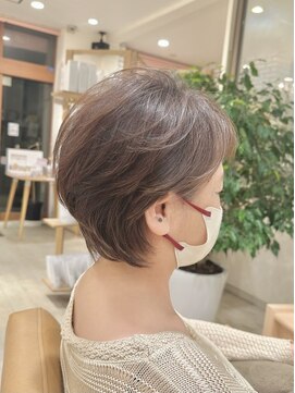 シュガー 仙台宮城野区(&Sugar) 50代60代ふんわりショートヘア骨格補正カット
