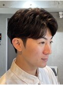 フェザーパーマ　フェザーショート　韓国ヘア　ビジネスヘア
