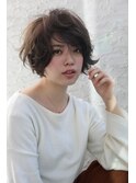 小顔ひし形 レイヤーカット 透明感カラー