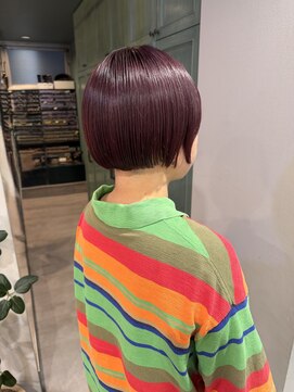 ヘアサロン ナノ(hair salon nano) ミニボブ×チェリーレッドカラー