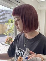 ホワイト キタサンドウ(WHiTE kitasando) ボブ/ルビーカラー/ピンクレッドカラー/ブリーチなしカラー