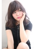 小顔バングのニュアンスセミディ♪
