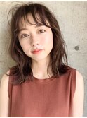 【OYAN】鎖骨ミディ パーマボブ ショコラグレージュ