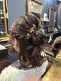 ヒクウテイ(HIKUTE hair＆make) ルーズなハーフアップ。