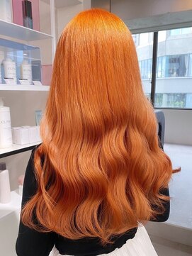 ベレーザ 渋谷(BELEZA) 4278ニュアンスカラーハイトーンオレンジ波巻きヘルシースタイル