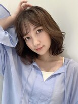 ミンクス 原宿店(MINX)&nbsp;前髪ピンクベージュインナーグレージュマチルダボブ