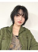 マッシュウルフ　ボブウルフ　レイヤーボブ　ダークカラー