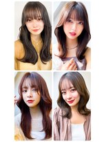 美容室フルール&nbsp;大人可愛い大人美人ふんわりカール小顔カットショコラアッシュ