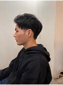 【soy-kufu】MEN'S HAIRショートパーマアッシュブラック