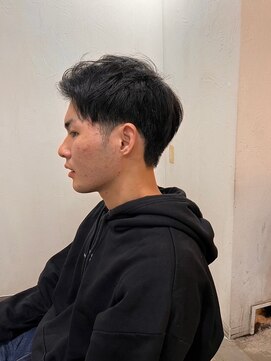 ソイクフ 四条大宮店(SOY-KUFU) 【soy-kufu】MEN'S HAIRショートパーマアッシュブラック