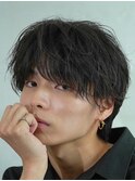 緩めシャドウパーマメンズマッシュウルフカットbtsテテグク渋谷