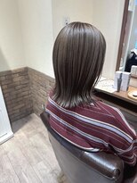 ヘアメイク シュシュ(Hair make chou chou) アンブレラカラーグレージュロブ