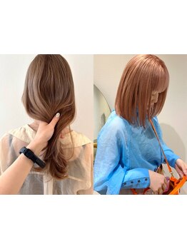 人気のインナーカラー/ブリーチ/ハイライトや透明感抜群のナチュラルカラーなど、"なりたい"カラーが叶う。