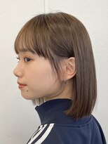 ファルベ(Farbe)&nbsp;ホワイトグレージュ/ミニウルフ/デジタルパーマチェリーブラウン