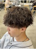 渋谷メンズマッシュウルフカット緩めシャドウパーマ波巻きパーマ