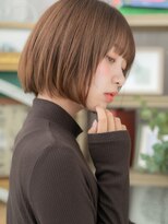 カバーヘア ブリス 川口(COVER HAIR bliss) ■グレーベージュ前下がり切りっぱなしボブ308-3川口20代30代