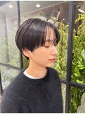 10代/20代/30代/小顔/ショート/マッシュ/シースルー/ベージュ