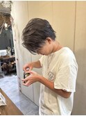 かきあげセンターパートウルフ×シルバー