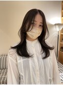 韓国風レイヤーカット/イルミナカラーダークブラウン