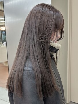 パークレーン アイス イヴェン(park lane ICI yeven) ブリーチなしダブルカラーラベンダーグレージュ暗髪秋カラー