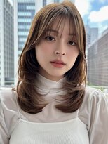 バイオレットジェム(Violet`jem)&nbsp;レイヤーカット内巻きレイヤー顔まわりカットブリーチなしカラー