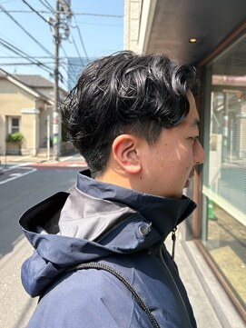 トオ(TOH) メンズサーフカールフェザーパーマメンズショートパーマ