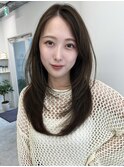 大人カワイイレイヤーカット/透明感オリーブグレージュ