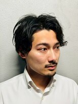 ブロートーキョーバーバーショップ 神田2nd(Bro Tokyo BARBERSHOP)&nbsp;ニュアンスパーマ × センターパート