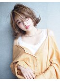 ノーブル★ショートボブスタイル・グレージュカラー