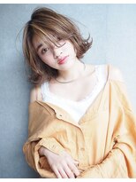 ノーブル★ショートボブスタイル・グレージュカラー