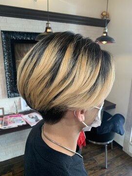 ボアップ 松山店(boappu) #バレイヤージュ#ハイトーン#ブランドヘア