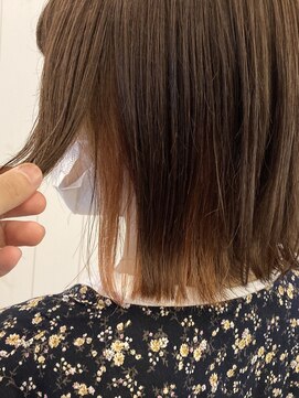 グッデイ ヘアー(GOOD DAY HAIR) 【GOOD DAY HAIR】アプリコットオレンジ×イヤリングカラー 下北