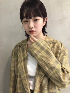 ルーク 立川(LUK) Lien☆ワイドバング外ハネミニウルフ×ダークブラウン 立川