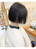 【morio札幌】2021年札幌ボブ　大人かわいい黒髪ぱつっとボブ
