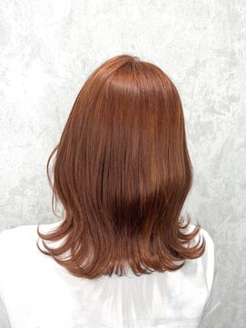 デミヘアー(Demi hair) オレンジブラウンカラー×くびれ巻き