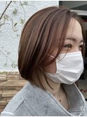 【大人ヌーディーベージュ　インナーカラー】