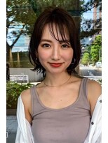 ハバナ 渋谷(HAVANA) 似合わせ大人可愛いグレージュカラー斜めバングショートロング