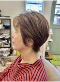 ハイライト白髪ぼかし染め