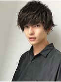 ♪スーツ束感黒髪メンズアッシュブラック20代30代40代高田馬場