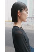 大人可愛い切りっぱなしストレートパーマボブ簡単スタイリング