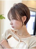 乾かしてまとまるショートボブ